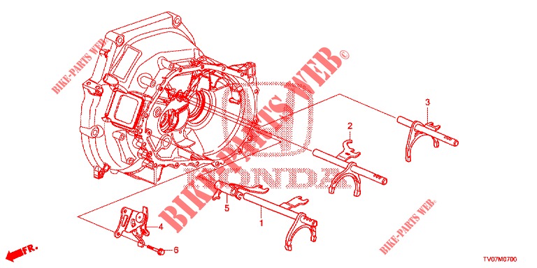 SCHALTGABEL/EINSTELLSCHRAUBE  für Honda CIVIC 1.8 LIFESTYLE 5 Türen 6 gang-Schaltgetriebe 2013