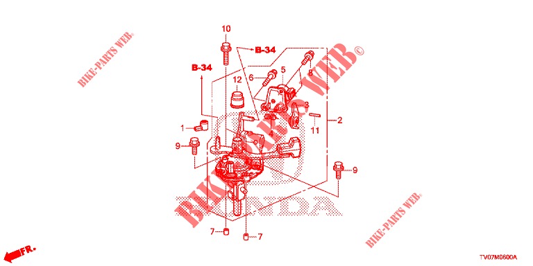 SCHALTHEBEL(MT)  für Honda CIVIC 1.8 LIFESTYLE 5 Türen 6 gang-Schaltgetriebe 2013