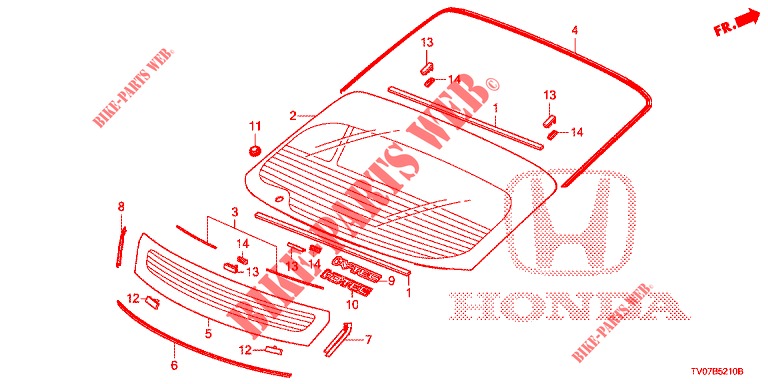 WINDSCHUTZSCHEIBE, VORNE/ HECKFENSTER  für Honda CIVIC 1.8 LIFESTYLE 5 Türen 6 gang-Schaltgetriebe 2013