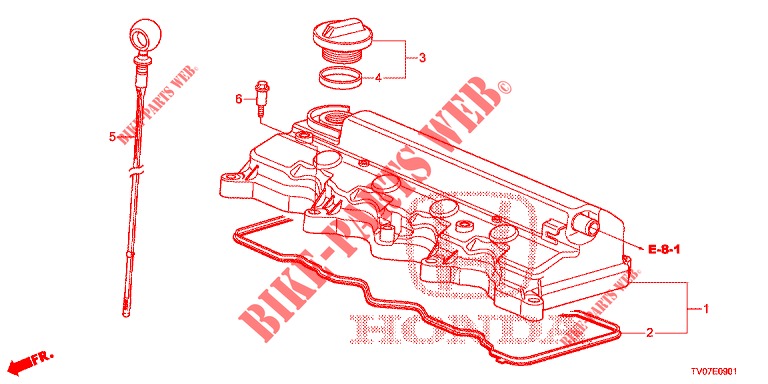 ZYLINDERKOPFDECKEL (1.8L) für Honda CIVIC 1.8 LIFESTYLE 5 Türen 6 gang-Schaltgetriebe 2013