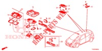 INNENLEUCHTE  für Honda CIVIC 1.8 LIFESTYLE 5 Türen 5 gang automatikgetriebe 2013