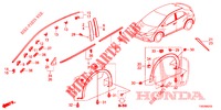 ZIERLEISTE/SCHUTZ  für Honda CIVIC 1.8 LIFESTYLE 5 Türen 5 gang automatikgetriebe 2013