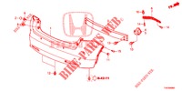 HINTERER STOSSFAENGER  für Honda CIVIC 1.8 S 5 Türen 6 gang-Schaltgetriebe 2013
