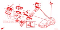 INNENLEUCHTE  für Honda CIVIC 1.8 S 5 Türen 6 gang-Schaltgetriebe 2013
