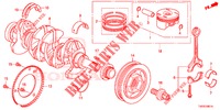 KURBELWELLE/KOLBEN (1.8L) für Honda CIVIC 1.8 S 5 Türen 6 gang-Schaltgetriebe 2013