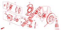 VORDERRADBREMSE  für Honda CIVIC 1.8 S 5 Türen 6 gang-Schaltgetriebe 2013
