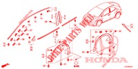 ZIERLEISTE/SCHUTZ  für Honda CIVIC 1.8 S 5 Türen 6 gang-Schaltgetriebe 2013