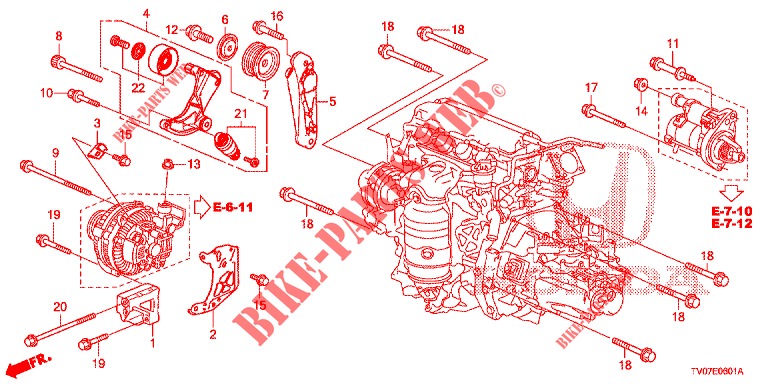 AUTOMATISCHE SPANNVORRICHTUNG (1.8L) für Honda CIVIC 1.8 EXECUTIVE 5 Türen 6 gang-Schaltgetriebe 2013