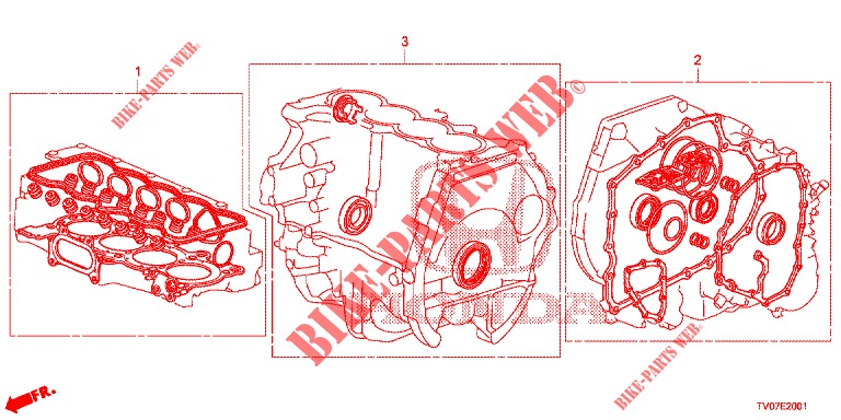 DICHTUNG SATZ/ GETRIEBE KOMPL. (1.8L) für Honda CIVIC 1.8 EXECUTIVE 5 Türen 6 gang-Schaltgetriebe 2013