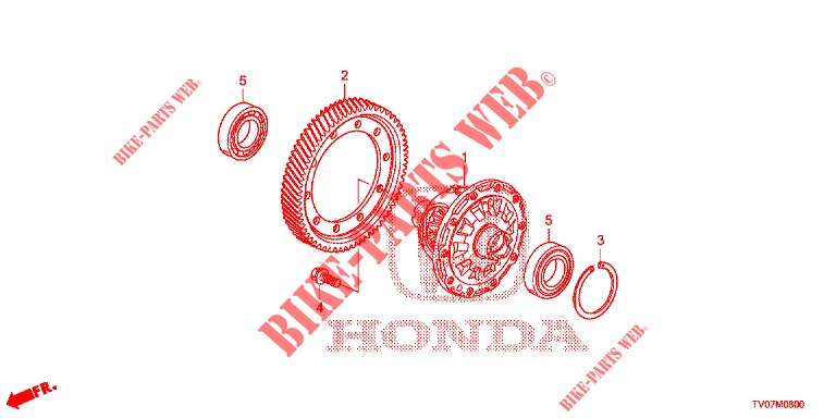 DIFFERENTIAL  für Honda CIVIC 1.8 EXECUTIVE 5 Türen 6 gang-Schaltgetriebe 2013
