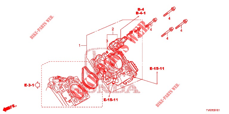 DROSSELKLAPPENGEHAEUSE (1.8L) für Honda CIVIC 1.8 EXECUTIVE 5 Türen 6 gang-Schaltgetriebe 2013