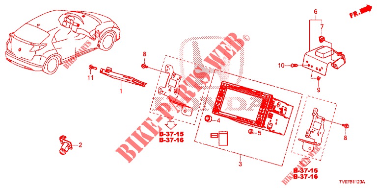 EINBAUSATZ F. RNS2  für Honda CIVIC 1.8 EXECUTIVE 5 Türen 6 gang-Schaltgetriebe 2013