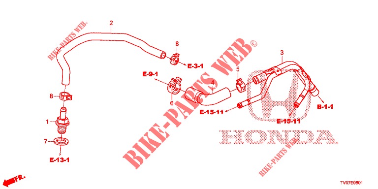 ENTLUEFTUNGSROHR (1.8L) für Honda CIVIC 1.8 EXECUTIVE 5 Türen 6 gang-Schaltgetriebe 2013