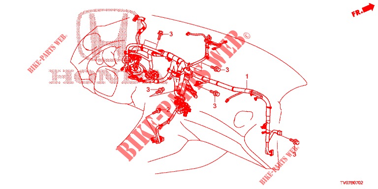 KABELBAUM (2) (LH) für Honda CIVIC 1.8 EXECUTIVE 5 Türen 6 gang-Schaltgetriebe 2013