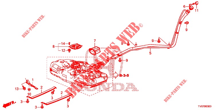 KRAFTSTOFFEINFUELLROHR  für Honda CIVIC 1.8 EXECUTIVE 5 Türen 6 gang-Schaltgetriebe 2013
