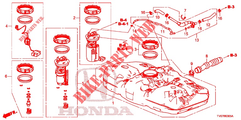 KRAFTSTOFFTANK  für Honda CIVIC 1.8 EXECUTIVE 5 Türen 6 gang-Schaltgetriebe 2013