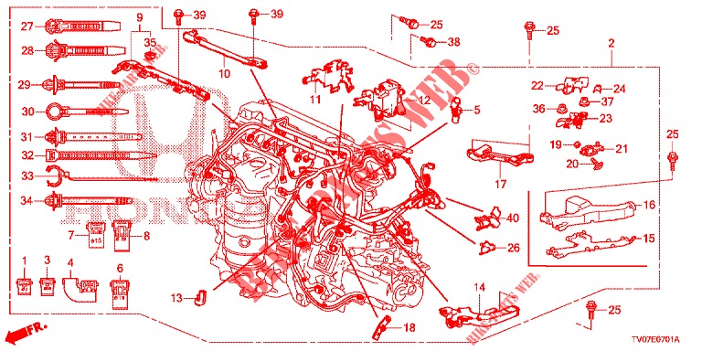 MOTORKABELBAUM (1.8L) für Honda CIVIC 1.8 EXECUTIVE 5 Türen 6 gang-Schaltgetriebe 2013