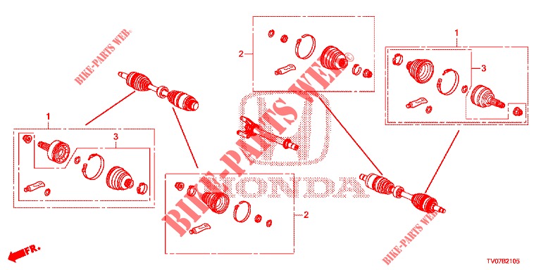 SATZ, KURZTEILE          ANTRIEBSWELLE V  für Honda CIVIC 1.8 EXECUTIVE 5 Türen 6 gang-Schaltgetriebe 2013