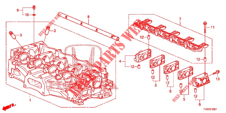 ZYLINDERKOPFDECKEL (1.8L) für Honda CIVIC 1.8 EXECUTIVE 5 Türen 6 gang-Schaltgetriebe 2013