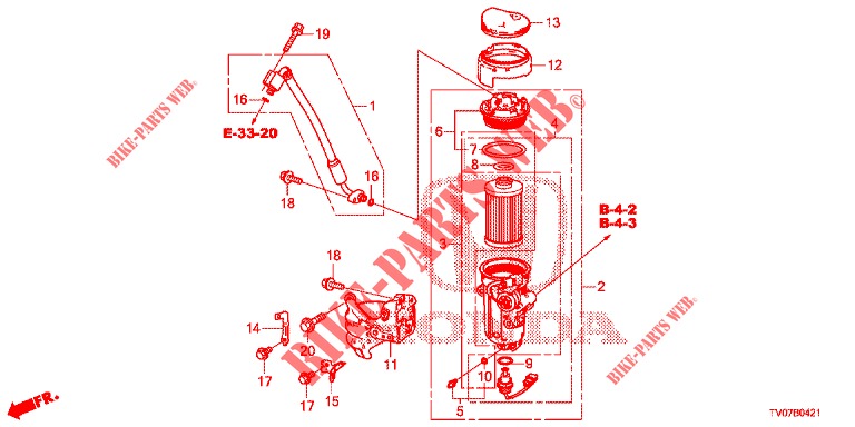 KRAFTSTOFFLEITUNG/KRAFTSTOFFSIEB (DIESEL) für Honda CIVIC DIESEL 2.2 EXECUTIVE 5 Türen 6 gang-Schaltgetriebe 2013