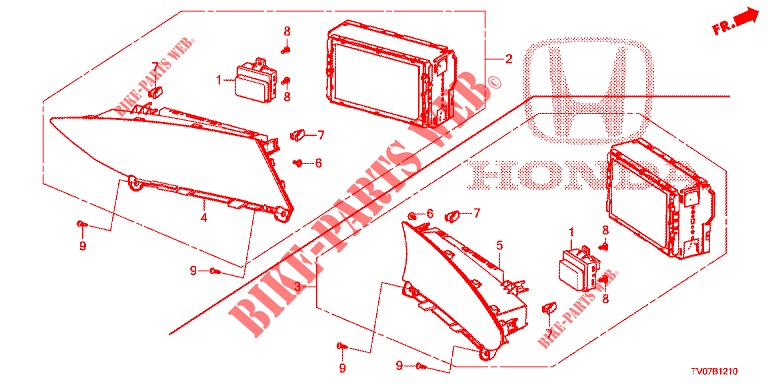 MITTLERES DISPLAY  für Honda CIVIC DIESEL 2.2 EXECUTIVE 5 Türen 6 gang-Schaltgetriebe 2013