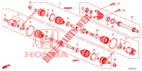 ANTRIEBSWELLE, VORNE/HALBWELLE (DIESEL) (2.2L) für Honda CIVIC DIESEL 2.2 S 5 Türen 6 gang-Schaltgetriebe 2013