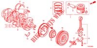 KURBELWELLE/KOLBEN (DIESEL) (2.2L) für Honda CIVIC DIESEL 2.2 S 5 Türen 6 gang-Schaltgetriebe 2013