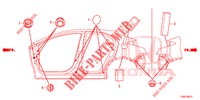 GUMMITUELLE (LATERAL) für Honda CIVIC 1.8 EXECUTIVE 5 Türen 5 gang automatikgetriebe 2014