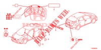 EMBLEME/WARNETIKETTEN  für Honda CIVIC 1.4 ELEGANCE 5 Türen 6 gang-Schaltgetriebe 2015