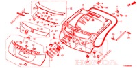 HECKKLAPPENPLATTE(2D)  für Honda CIVIC 1.4 ELEGANCE 5 Türen 6 gang-Schaltgetriebe 2015