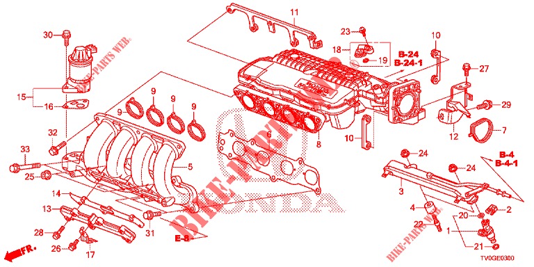 ANSAUGKRUEMMER (1.4L) für Honda CIVIC 1.4 ELEGANCE 5 Türen 6 gang-Schaltgetriebe 2015