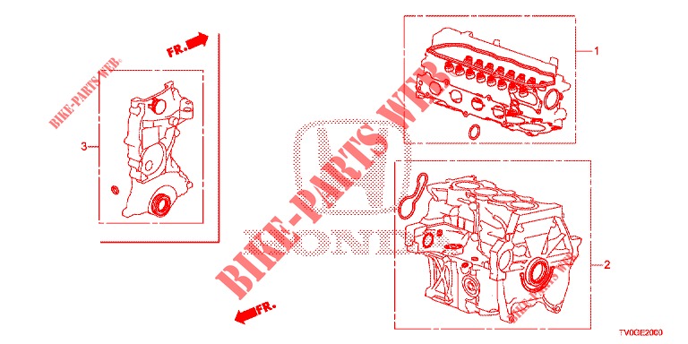 DICHTUNG SATZ/ GETRIEBE KOMPL. (1.4L) für Honda CIVIC 1.4 ELEGANCE 5 Türen 6 gang-Schaltgetriebe 2015