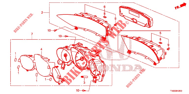 DREHZAHLMESSER  für Honda CIVIC 1.4 ELEGANCE 5 Türen 6 gang-Schaltgetriebe 2015
