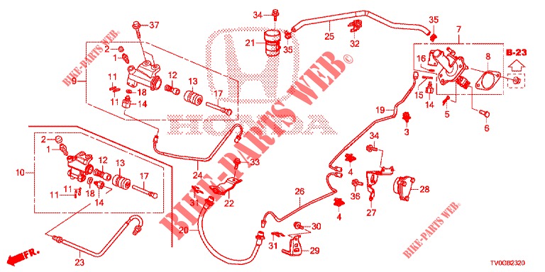 HAUPTKUPPLUNGSZYLINDER (LH) für Honda CIVIC 1.4 ELEGANCE 5 Türen 6 gang-Schaltgetriebe 2015