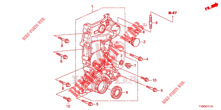 KETTENGEHAEUSE (1.4L) für Honda CIVIC 1.4 ELEGANCE 5 Türen 6 gang-Schaltgetriebe 2015