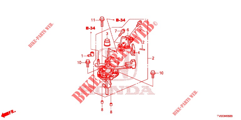 SCHALTHEBEL(MT)  für Honda CIVIC 1.4 ELEGANCE 5 Türen 6 gang-Schaltgetriebe 2015