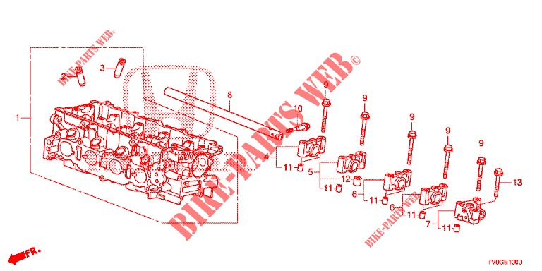 ZYLINDERKOPFDECKEL (1.4L) für Honda CIVIC 1.4 ELEGANCE 5 Türen 6 gang-Schaltgetriebe 2015