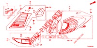 HECKLEUCHTE/KENNZEICHENBELEUCHTUNG (PGM FI)  für Honda CIVIC DIESEL 1.6 EXECUTIVE AUDIOLESS 5 Türen 6 gang-Schaltgetriebe 2015