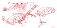 EMBLEME/WARNETIKETTEN  für Honda CIVIC DIESEL 1.6 EXCLUSIVE 5 Türen 6 gang-Schaltgetriebe 2015