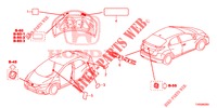 EMBLEME/WARNETIKETTEN  für Honda CIVIC 1.8 EXECUTIVE 5 Türen 5 gang automatikgetriebe 2015