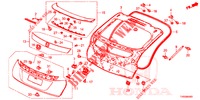 HECKKLAPPENPLATTE(2D)  für Honda CIVIC 1.8 EXECUTIVE 5 Türen 5 gang automatikgetriebe 2015