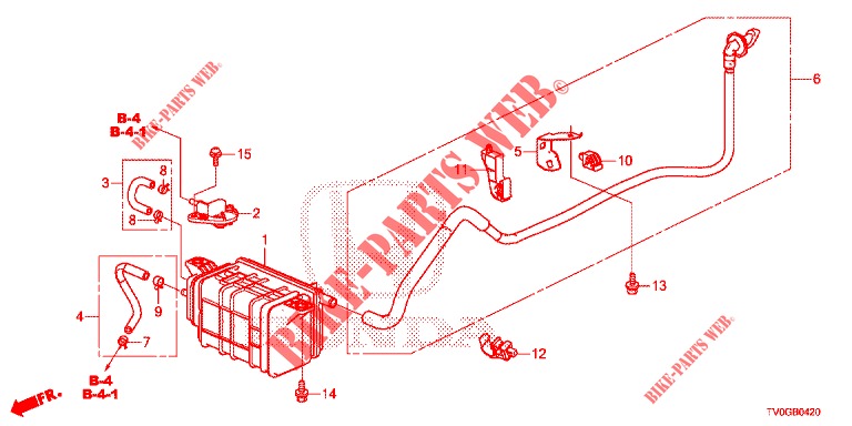 AKTIVKOHLEBEHAELTER  für Honda CIVIC 1.8 EXECUTIVE 5 Türen 5 gang automatikgetriebe 2015