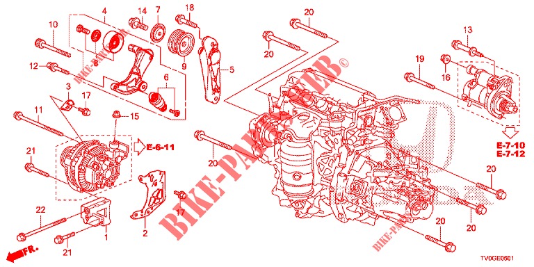 AUTOMATISCHE SPANNVORRICHTUNG (1.8L) für Honda CIVIC 1.8 EXECUTIVE 5 Türen 5 gang automatikgetriebe 2015