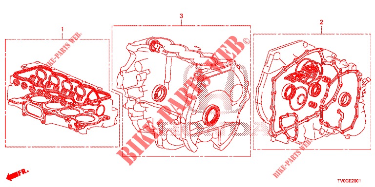 DICHTUNG SATZ/ GETRIEBE KOMPL. (1.8L) für Honda CIVIC 1.8 EXECUTIVE 5 Türen 5 gang automatikgetriebe 2015