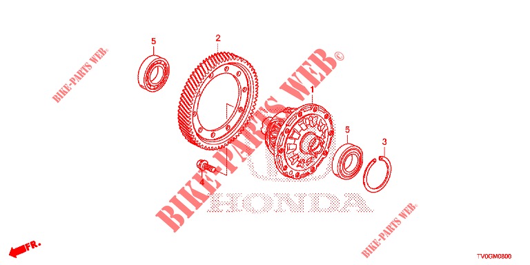 DIFFERENTIAL  für Honda CIVIC 1.8 EXECUTIVE 5 Türen 5 gang automatikgetriebe 2015