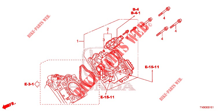 DROSSELKLAPPENGEHAEUSE (1.8L) für Honda CIVIC 1.8 EXECUTIVE 5 Türen 5 gang automatikgetriebe 2015