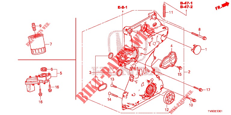 OELPUMPE (1.8L) für Honda CIVIC 1.8 EXECUTIVE 5 Türen 5 gang automatikgetriebe 2015