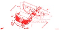 GRILL, VORNE/ZIERLEISTE  für Honda CIVIC 1.4 COMFORT 5 Türen 6 gang-Schaltgetriebe 2016