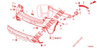 HINTERER STOSSFAENGER  für Honda CIVIC 1.4 COMFORT 5 Türen 6 gang-Schaltgetriebe 2016