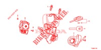 SCHLIESSZYLINDER KOMPONENTEN  für Honda CIVIC 1.4 ELEGANCE 5 Türen 6 gang-Schaltgetriebe 2016